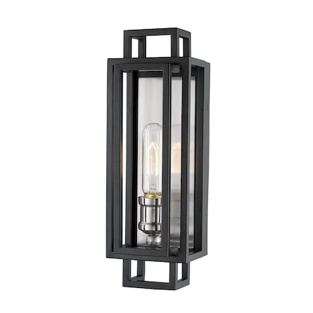Z-Lite Titania 1 Light Wall Sconce, Black 454-1S-BK-BN